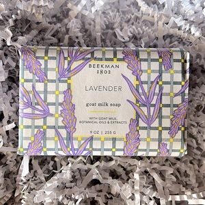 Beekman 1802 Lavender 9 oz goat milk soap. Clinically Kind®  for Sensitive Skin